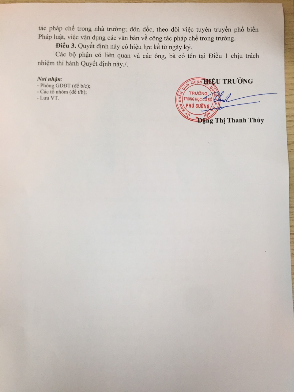 QĐ thành lập BCĐ pháp chế