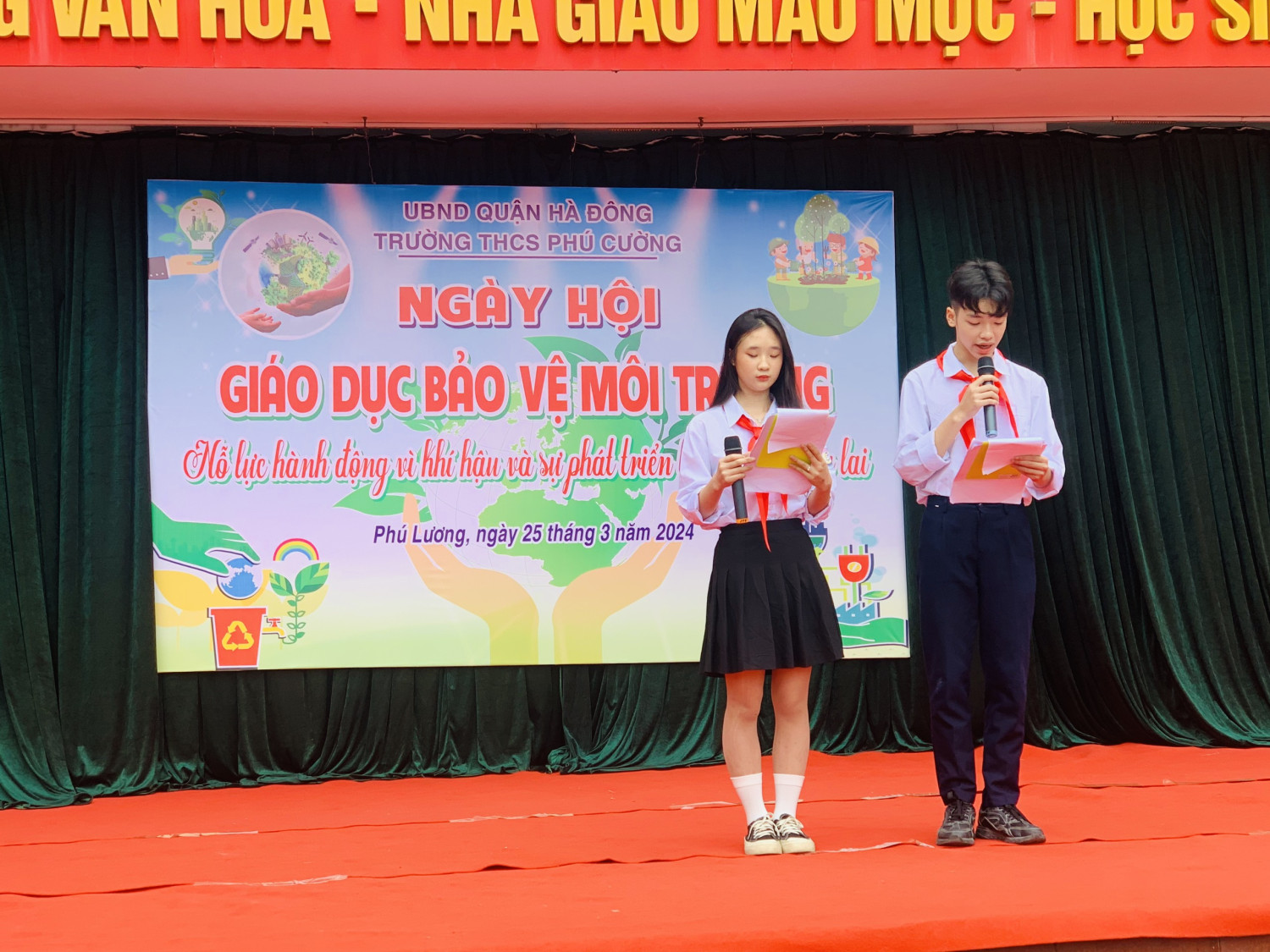 NGÀY HỘI MÔI TRƯỜNG - TRƯỜNG THCS PHÚ CƯỜNG